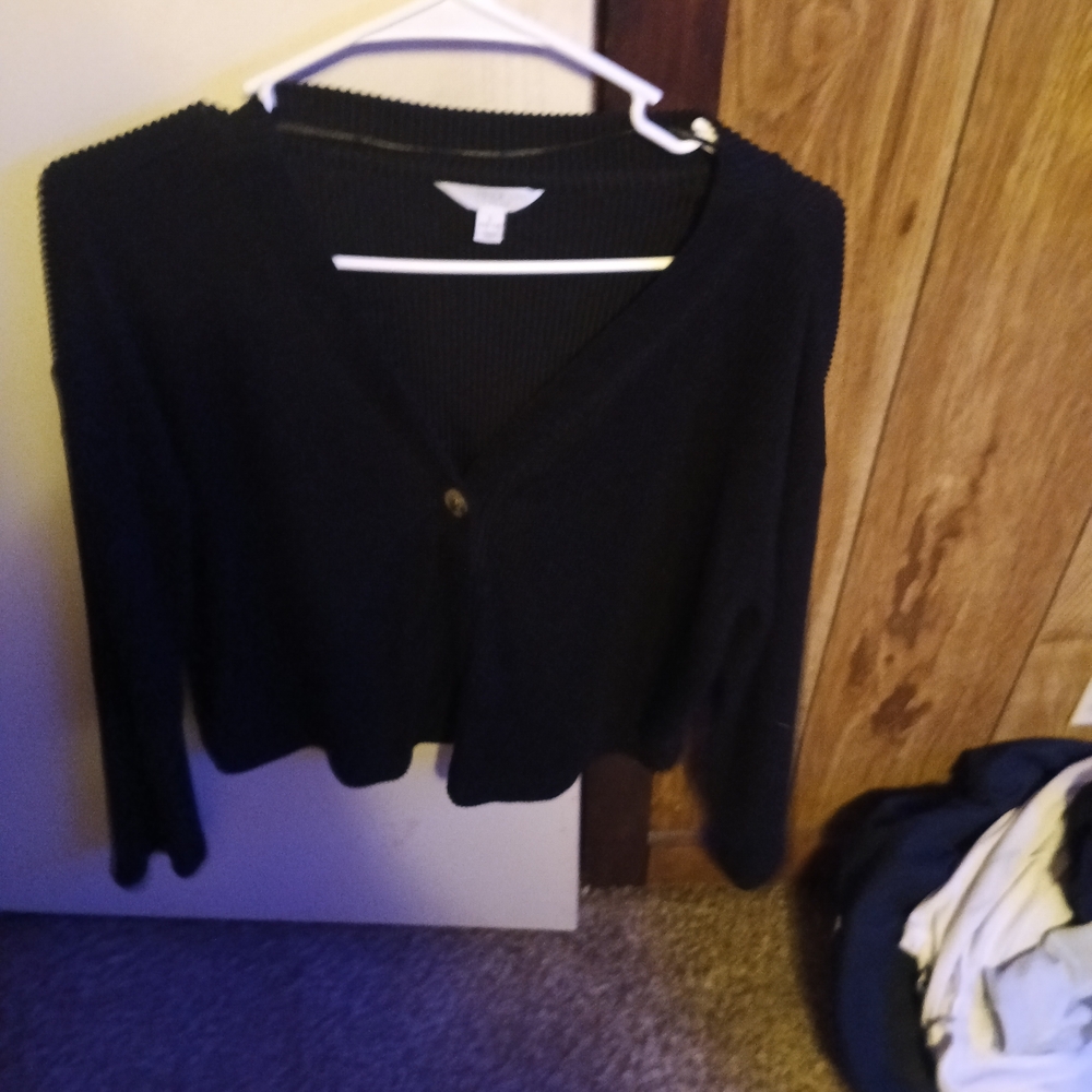Black V-Neck Women's Sweater